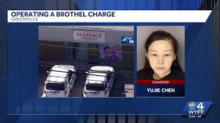 Woman charged with operating a brothel at Greenville massage parlor, police say