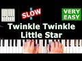 Twinkle Twinkle Little Star VERY EASY Piano Tutorial SLOW