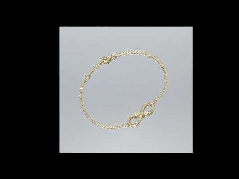 וידאו של צמיד אינפיניטי זהב ויהלומים טבעיים - סמל לאהבה נצחית