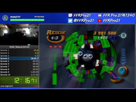 N64 - Tetrisphere (Rescue Speedrun) - 5-10 in 25:16, 8-10 in 51:10, and 10-10 in 1:12:34
