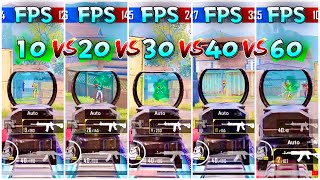 10FPS vs 20FPS vs 30FPS vs 40FPS vs 60FPS | BGMI | PUBG MOBILE | Does FPS Matter?