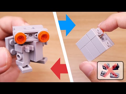 LEGO brick robot transformers tutorial - easy to build cube robot Cubot  #LEGO #MOC #レゴ #レゴ変形ロボ