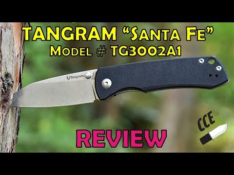 Review of the Tangram (Kizer budget knives) Model: "Santa Fe"  TG3002A1 -  Design by Azo