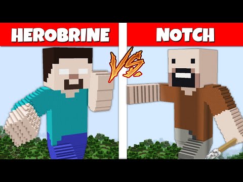 Minecraft HEROBRINE vs NOTCH BOSS BATTLE