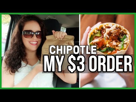 My $3 Chipotle Order // How To Save Money At Chipotle // Chipotle Order Hack Video