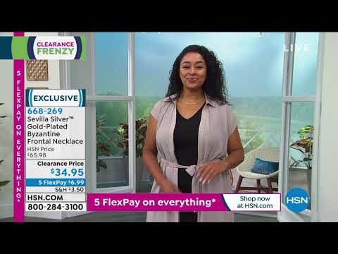 Sevilla Silver GoldPlated Byzantine Frontal Necklace