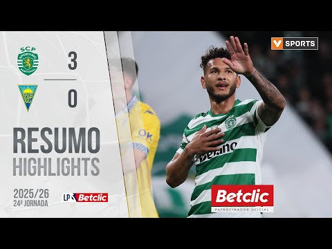 Resumo: Sporting 3-0 Estoril (Liga 25/26 #24)