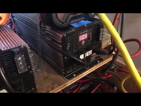 12 volt Giandel 4000 watt inverter with 30 amp RV plug.