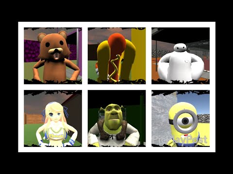 Caught Battle #5 Bear Yandere Sausage Shrek Baymax And Banna Neighbor