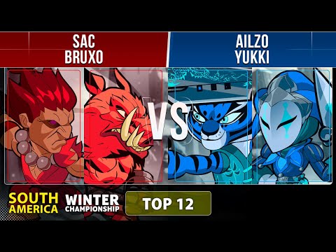 Sac & Bruxo VS Ailzo & Yukki - Top 12 - SA - Brawlhalla Winter Championship 2022