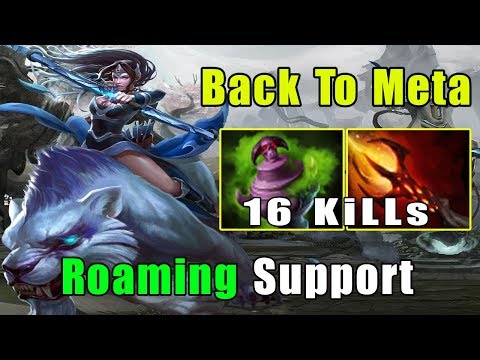[Mirana] OMG Support Roaming Dagon Build With 16Kills (FullGame Dota2 7.22f)