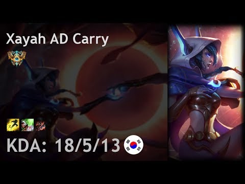 Xayah AD Carry vs Tristana - KR Challenger Patch 7.21