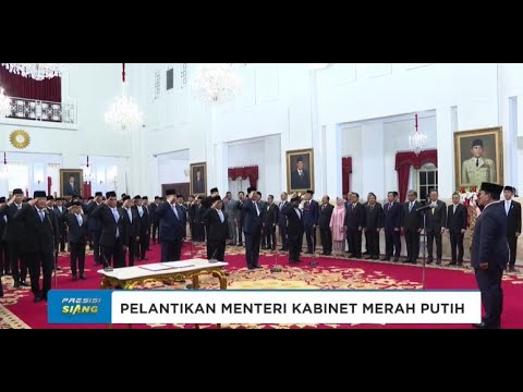 PRESIDEN PRABOWO LANTIK JAJARAN MENTERI KABINET MERAH PUTIH