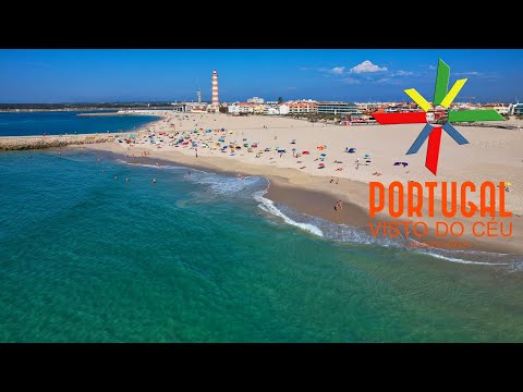 Praia da Barra 🏖️ Praia da Barra 👙 Costa Nova ⛵ Ílhavo - Aveiro - Vista aérea - 4K Ultra HD