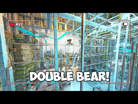 Ark PVP Raid Cam - Center Double Bear Cave Get's Speed RUN Raided!
