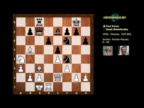 Evolution of Chess Style #184: Keres vs Boleslavsky : USSR Ch. (1950)  ·  Sicilian Defense