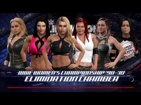 WWE 2K17 Victoria VS Sable,Lita,Trish,Stephanie,Mariah Elimination Chamber For WWE Women's Title