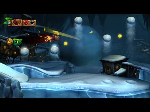 Donkey Kong Country: Tropical Freeze - 100% Walkthrough - 6-4 Blurry Flurry (Puzzle Pieces and KONG)