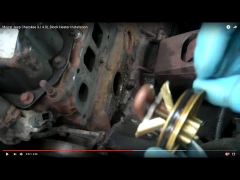 Mopar Jeep Cherokee XJ 4.0L Block Heater Installation