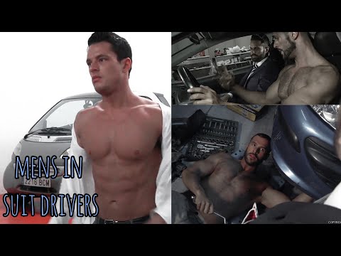 #gay #lgbt #gaymovies Men in suits behind the wheel is a machine driving a car