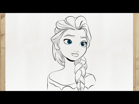 Comment dessiner PRINCESSE ELSA FROZEN (Reine des neiges - Disney) étape par étape et facilement