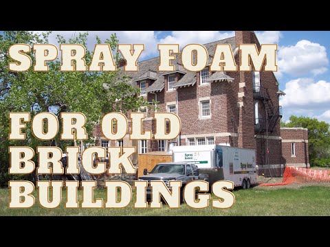 Part of a video titled Spray Foam Insulation for Old Brick Buildings - YouTube