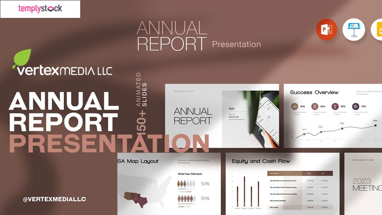 Best Annual Report Presentation Template – Professional & Modern Design for Business Reports