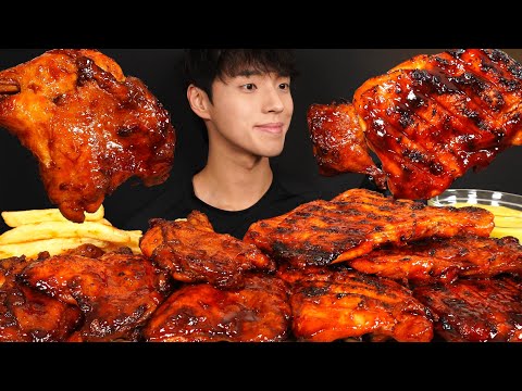 ASMR MUKBANG BBQ CHICKEN