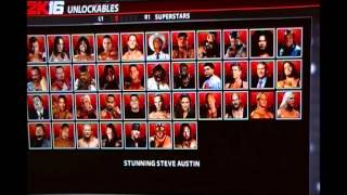 WWE2k16 Unlockable Superstars