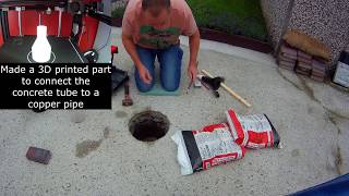 Installing a Brabantia Rotary Clothes Line using a concrete tube