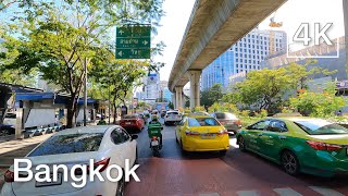 4K 🇹🇭 Bangkok | Driving Downtown - 19/FEB/2022 | Motorcycle Taxi Ride