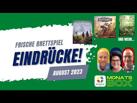 Monatsbox der Brettspielbox - unsere Brettspieleindrücke - August 2023