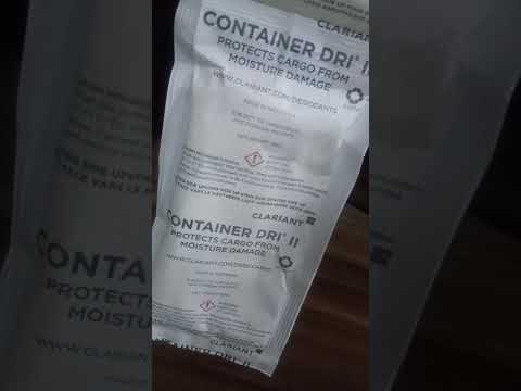 White clariant hanging type 125gmx6 container dri ii, pouch