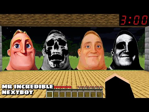 FOUR MR INCREDIBLE NEXTBOT CHASED ME in Minecraft - Gameplay - Coffin Meme
