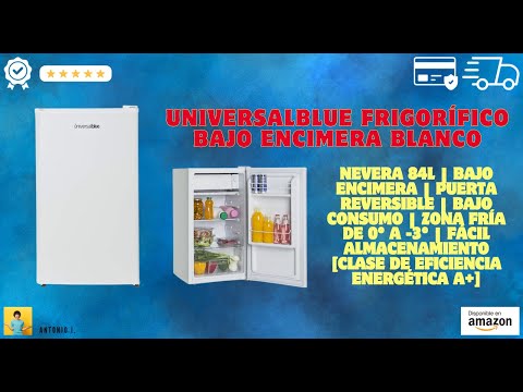 UNIVERSALBLUE Frigorífico Bajo Encimera Blanco | Nevera 84L | Bajo Encimera | Puerta Revers