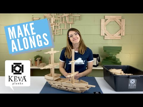 KEVA Planks Make Alongs // How to Build a Ship (Advanced) //  Step by step building instructions