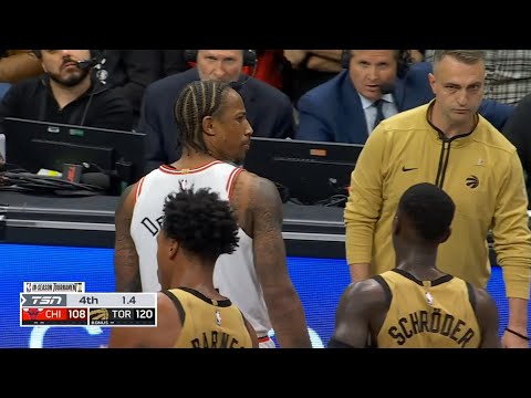 DeMar DeRozan gets ejected for being heated at Raptors trying to score at end of game