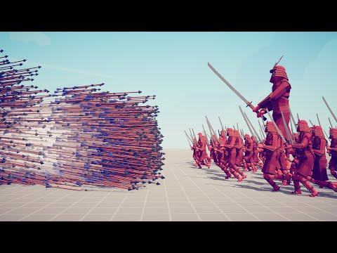 SAMURAI ARMY + GIANT vs EVERY GOD - Totally Accurate Battle Simulator TABS