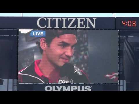 Roger Federer speaking before the final 2009