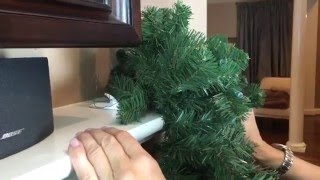 How to Center your Garland and Attach it to the Mantel (Part 2 of 9)