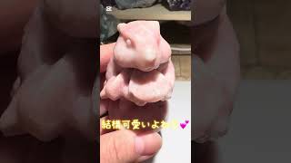 #天然石 #ブルーカルサイト #ピンクオパール #水晶クラスター #ハムスター🐹 #カービング
