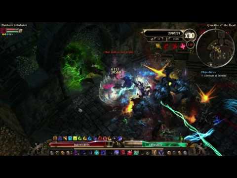 Grim Dawn 1.0.0.8: Cold Blademaster HC Crucible Gladiator + 2 Repeats