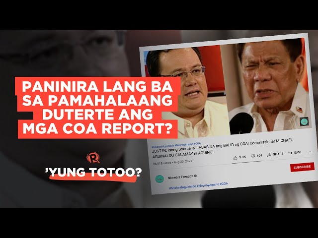 FALSE: COA chairman uses audit reports to defame Duterte administration