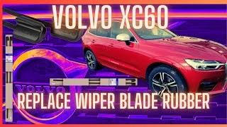 Volvo XC60 How to Replace Wiper Blade Rubber. Easy Job!