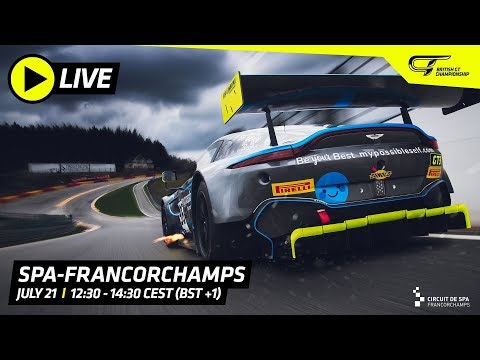 BritishGT スパフランコルシャン メインレースLive動画