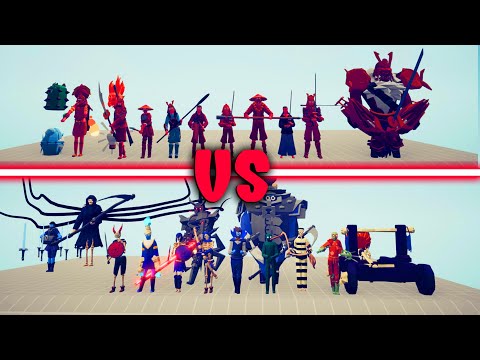 SAMURAI TEAM vs SPOOKY TEAM | TABS - Totally Accurate Battle Simulator