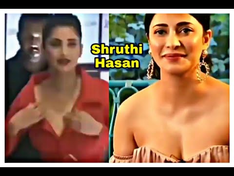 Shruthi hasan hot oops wardrobe downblouse videos songs ...