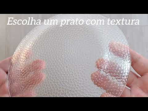 Prato de vidro com decoupage #decoupage #natal