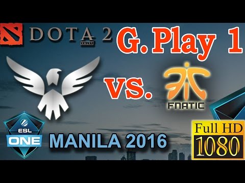 The wings gaming vs Fnatic Dota 2 Gameplay 1 at ESL One Manila 2016