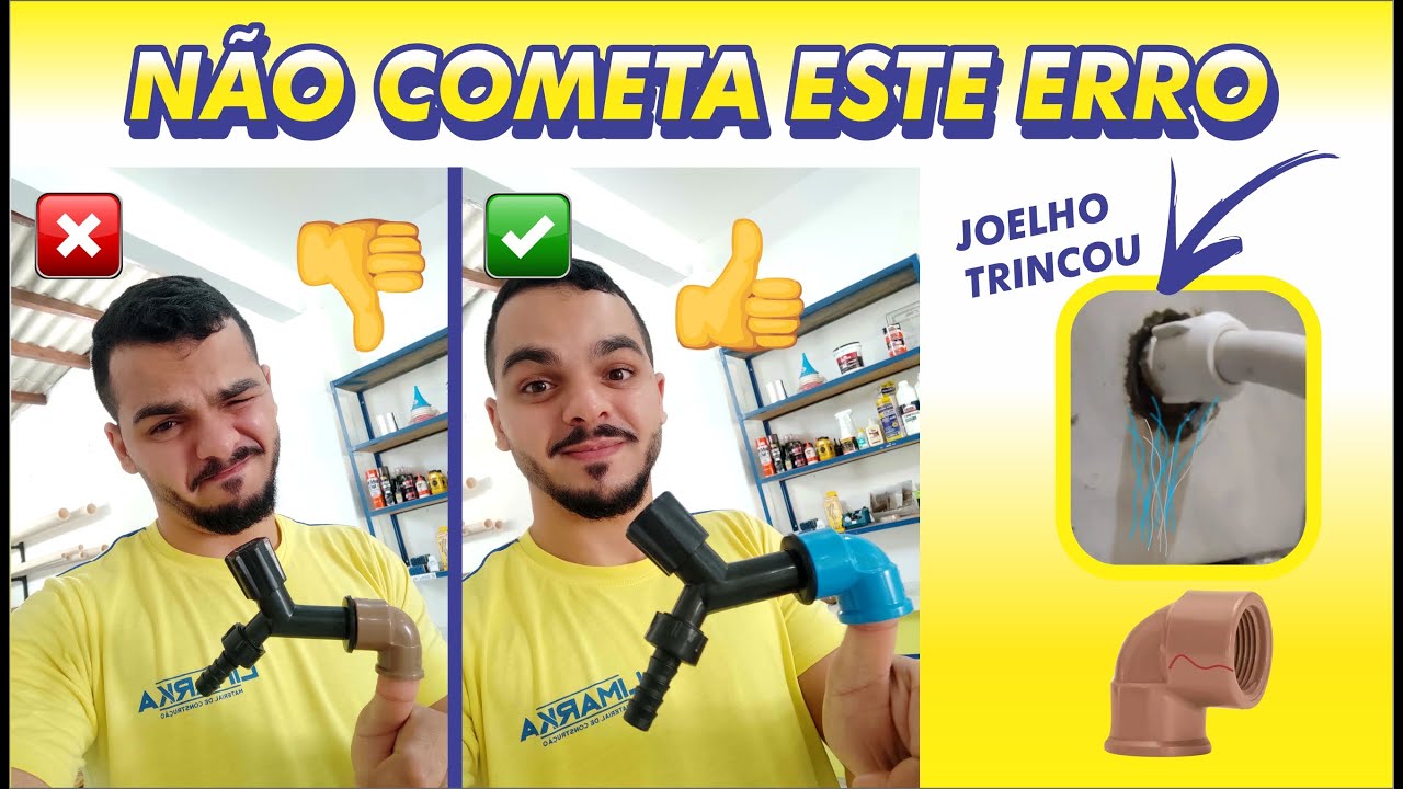 NÃO cometa este erro, use peça azul com rosca / Construção / Dicas / Conexões hidraúlicas / água